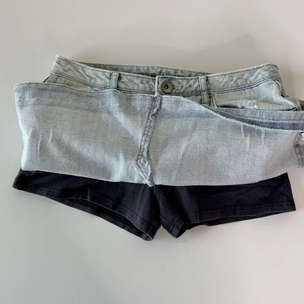 Justice Denim Skort Skirt Girls Size 16 Reg Light Wash Distressed Y2K VNTG
